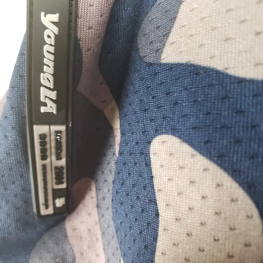 YoungLA 2-in-1 Training Shorts Mens M Blue Camo Gym Fitness Activewear